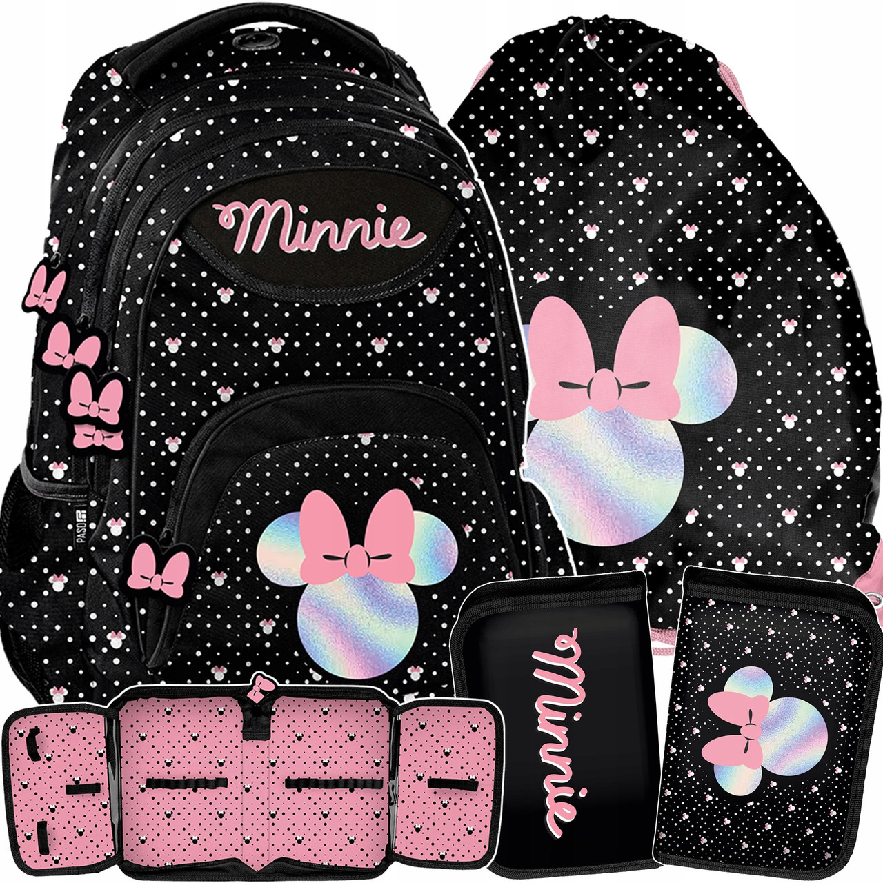 Шкільний рюкзак портфель набір 3в1 для дівчинки Paso Minnie мишка мінні