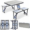 Стіл алюмінієва валіза для пікніка зі стільцями Folding Table 135х85х66м, фото 2