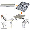 Стіл алюмінієва валіза для пікніка зі стільцями Folding Table 135х85х66м, фото 6
