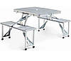Стіл алюмінієва валіза для пікніка зі стільцями Folding Table 135х85х66м, фото 2