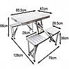 Стіл алюмінієва валіза для пікніка зі стільцями Folding Table 135х85х66м, фото 7