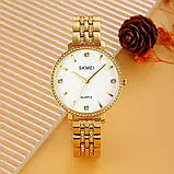Жіночий кварцовий годинник Skmei 2006GDWT Gold-White, фото 3