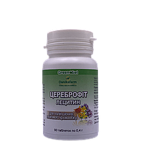 Цереброфіт з лецитином корекція мозкового кровообігу 90 таблеток GreenSet