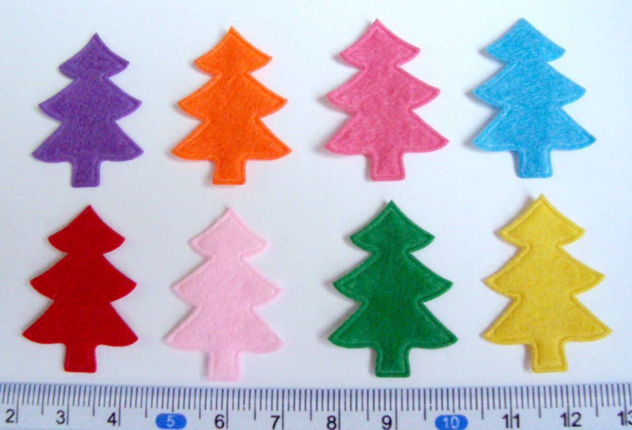 Ялинки з фетру (10 шт.), фото 1