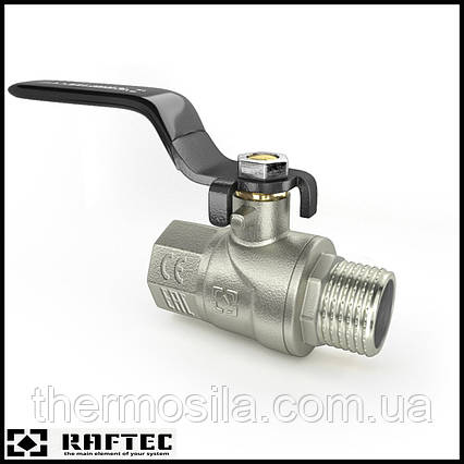 Кран кульовий в/з (чорна ручка) Raftec 1 1/2"