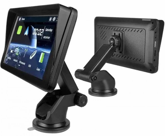 Універсальний сенсорний дисплей, монітор 7" car player 701W з Apple CarPlay та Android Auto, фото 1