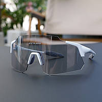 Спортивні фотохромні окуляри GUB 7890 [захист UV400] біла оправа/чорна лінза