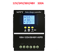 Контролер заряду 100А MPPT 12V 24V 36V 48V для lifepo4 свинцево-кислотних акумуляторів
