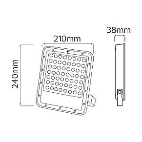 Прожектор світлодіодний Horoz Electric OSELO-100 100W 6400K сірий (068-025-0100-020), фото 3