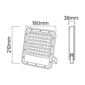 Прожектор світлодіодний Horoz Electric OSELO-50 50W 6400K сірий (068-025-0050-020), фото 3