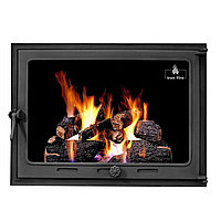 Дверцята чавунні для каміна з вогнетривким склом Iron Fire Дверцята топкові чавунні Style 75 730х540 мм