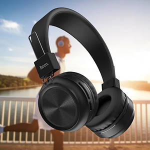 Бездротові навушники Bluetooth HOCO W25 стерео, складні, наувшники гарнітура для телефону та ПК Promise, Чорний.