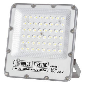 Прожектор світлодіодний Horoz Electric FELIS-50 50W 6400К сірий (068-026-0050-020), фото 1