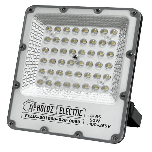 Прожектор світлодіодний Horoz Electric FELIS-50 50W 6400К чорний (068-026-0050-010)