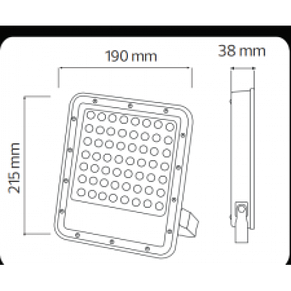 Прожектор світлодіодний Horoz Electric FELIS-50 50W 6400К чорний (068-026-0050-010), фото 3