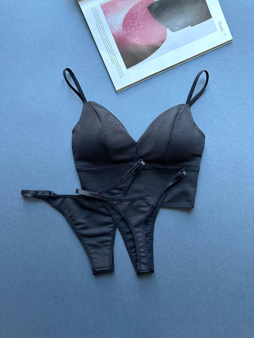 Комплект тройка черный без чашек на размер С-D