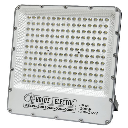 Прожектор світлодіодний Horoz Electric FELIS-200 200W 6400К чорний (068-026-0200-010)