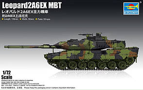 Leopard 2A6EX. Збірна модель німецького танка у масштабі 1/72. TRUMPETER 07192