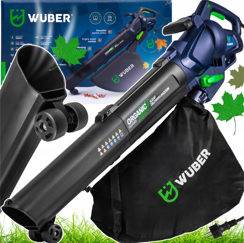 Повітродувка-пилосос електрична садова WUBER WB3000, фото 1