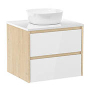 NETKA тумба 60см підвісна, зі стільницею, 2 ящика, дуб Арт. f3201Dr(1)