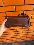 Жіноча сумка 3973 багет коричнева, фото 9