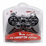 Дротовий USB джойстик ігровий геймпад для ПК ноутбука комп'ютера PC Windows Gamepad D208, фото 6