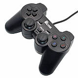Дротовий USB джойстик ігровий геймпад для ПК ноутбука комп'ютера PC Windows Gamepad D208, фото 7