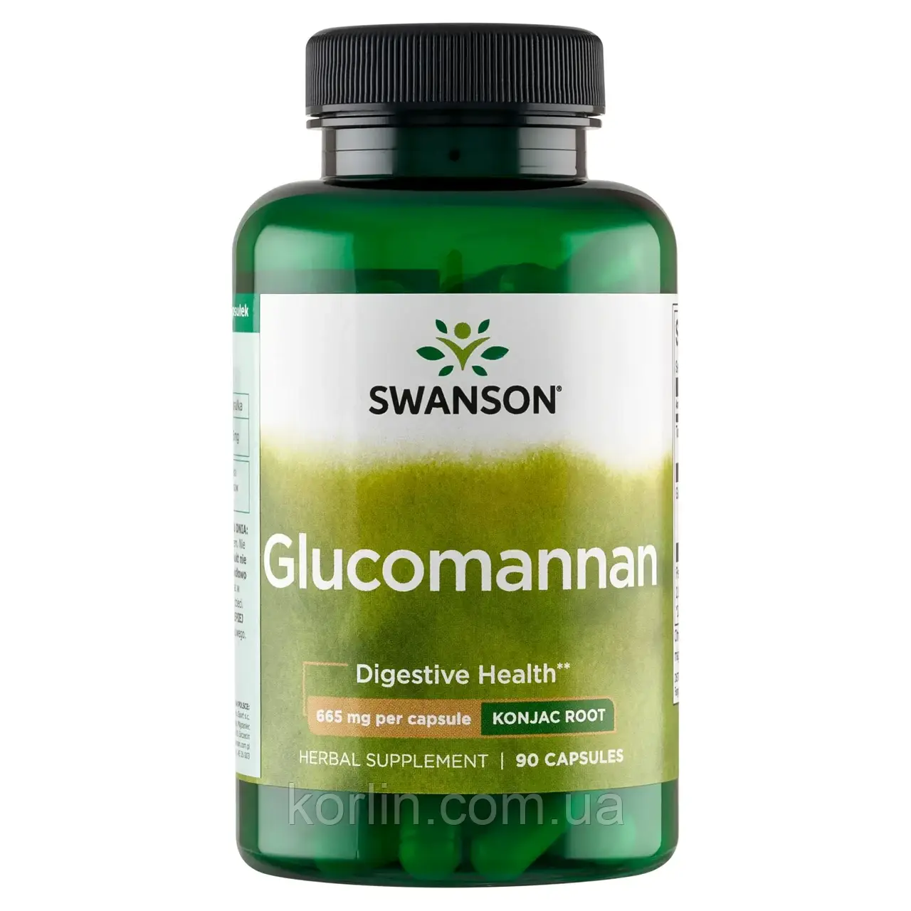 Глюкоманан 665 мг 90 кап Swanson Glucomannan США Доставка з ЄС, фото 1