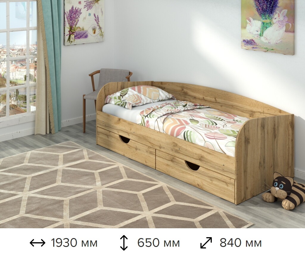 Дитяче ліжко Соня-3 з ящиками 80*190