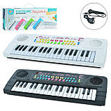 Синтезатор дитячий (2 кольори, 37 клавіш, мікрофон, запис, USB, на батарейках/від мережі) Q-802-802A, фото 3