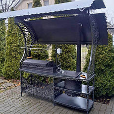 Преміум мангал з дахом і пічкою під казан "Аладдін"  від виробника, фото 2