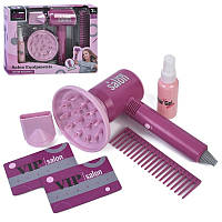 Набір перукаря дитячий YLQ-091, фен-повітря, 2 режими, 2 насадки, гребінець, на батарейках