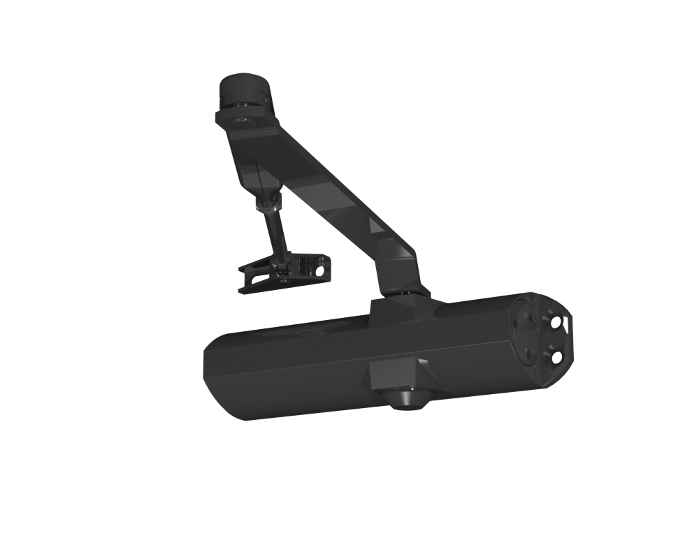 Дотягувач дверей Riko EN4 (до 85кг/1100мм) антрацит (РАЛ 7016)