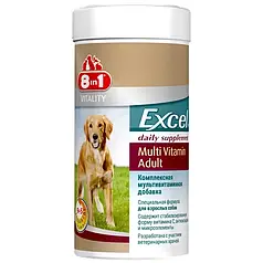 ТЕРМІН 04.2025!!!  Вітаміни для дорослих собак 8in1 Excel «Multi Vitamin Adult» 70 таблеток (мультивітамін)