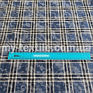 Сорочкова тканина Байка клітина Фланель 220 grm Синій із чорним, фото 2