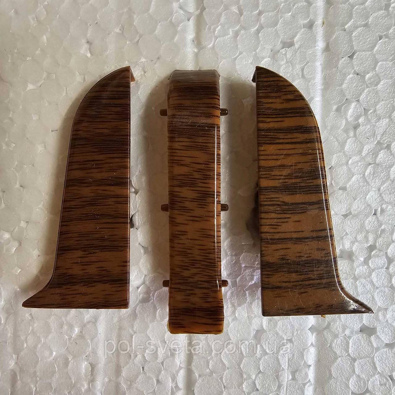 Закінчення пара до Плінтусу ПВХ Сандалове дерево 135, фото 1