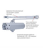 Дотягувач дверний RYOBI 2000 2055V BC STD з фіксуючими ножицями сірий, фото 6