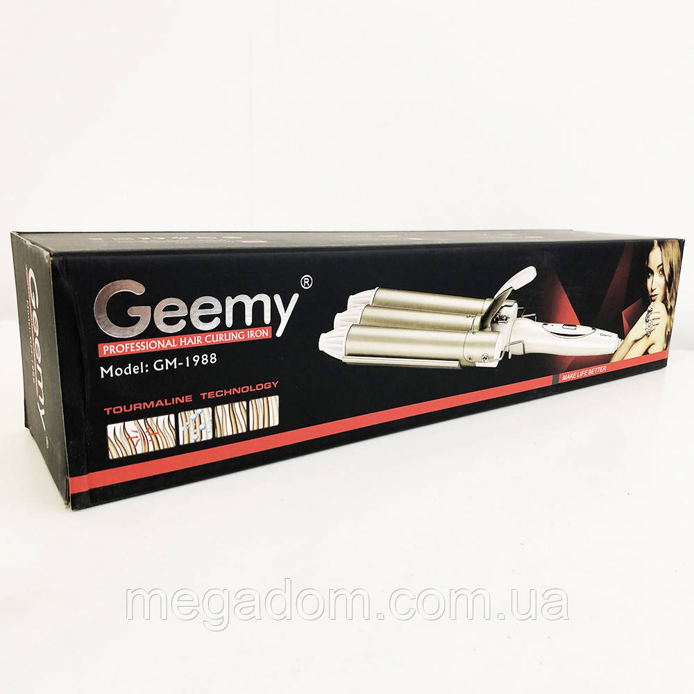 Плойка для створення об'ємних зачісок GEMEI GM-1988-25, Плойка для локонів та UA-796 утяжки волосся
