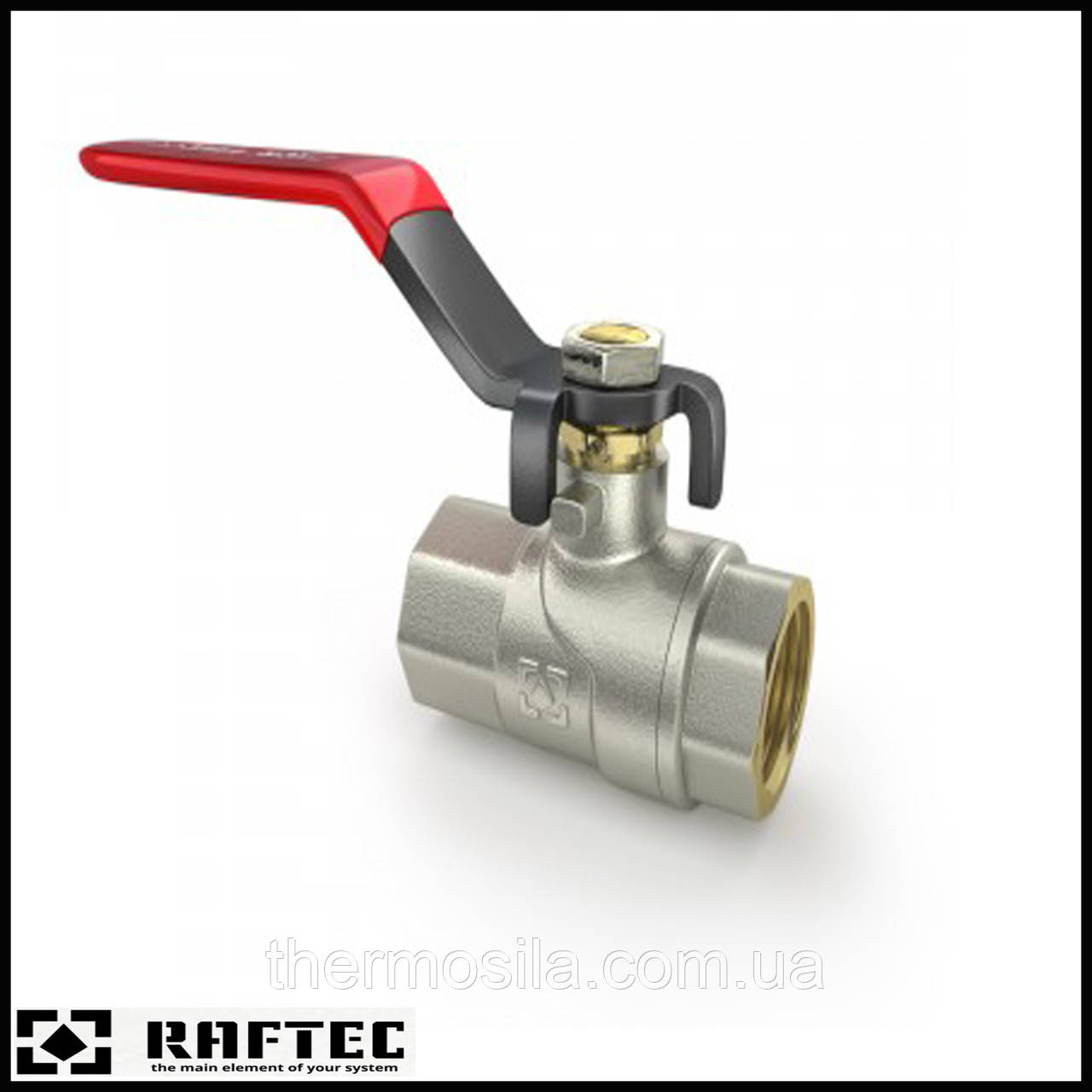 Кран кульовий в/в (червона ручка) Raftec 1 1/4", фото 1