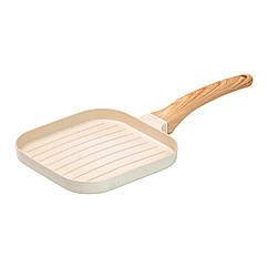 Сковорода гриль квадратна 18×18 см рифлена з гранітним покриттям Lugi