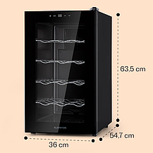 Уцінка Винний Холодильник Klarstein Barolo 15 Uno, 48 літрів, 15 пляшок, Німеччина, фото 3
