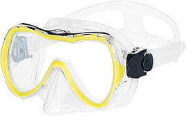 Маска для дайвінгу Aqua Speed ENZO 6073 жовтий, чорний, прозорий Діт OSFM