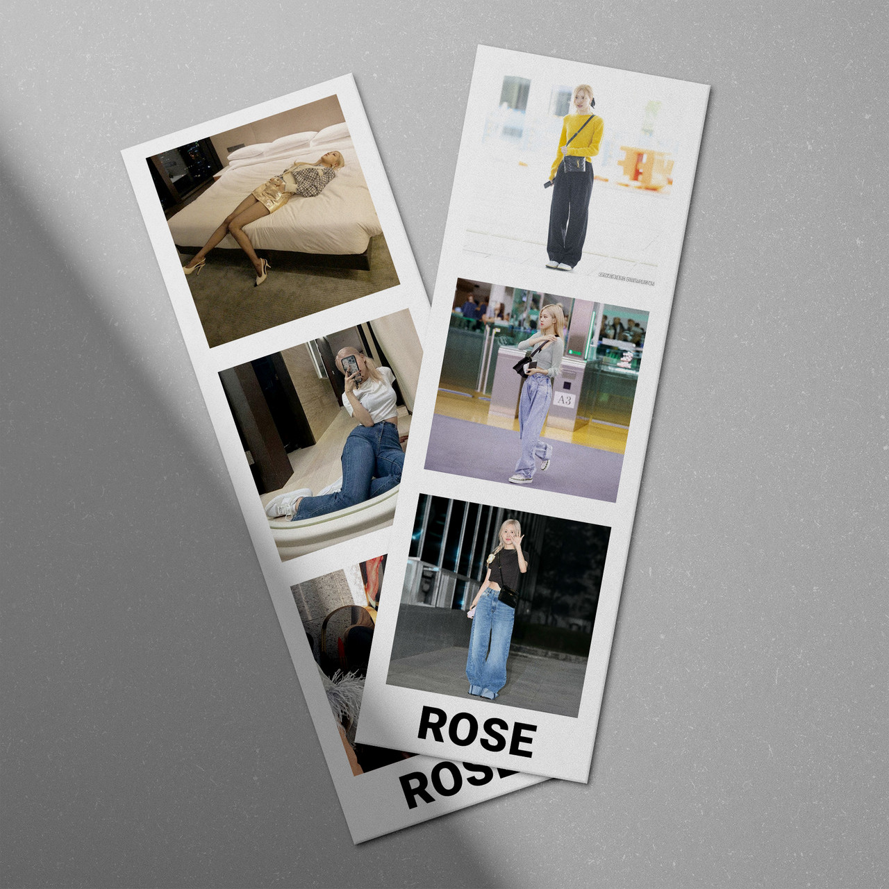 Набір фотостріпів Black Pink Rose №2 8 штук