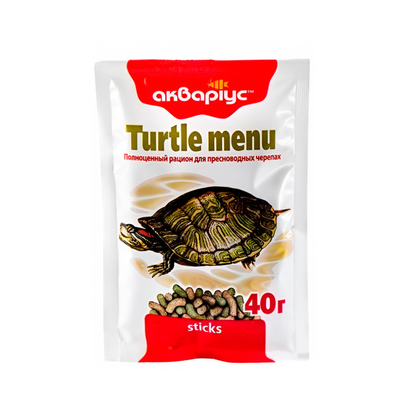 Корм для черепах Turtle Menu (Туртл Меню) палички 40 г, Акваріус