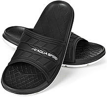 Шльопанці Aqua Speed ASPEN 9341 чорний, білий Чол 43