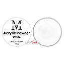 Акрилова пудра для нігтів Mia-M Acrylic Powder White біла, 30 г, фото 2