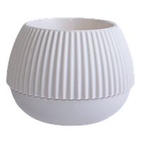 Горщик для квітів із дренажем 17см Бохо 4,5л Біла Троянда