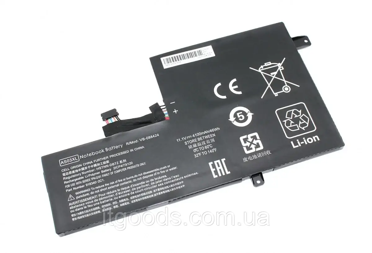 Акумуляторна батарея 46Wh AS03XL для HP Chromebook 11 G5 EE HSTNN-IB7W 918669-855 918340-271 AS03044XL