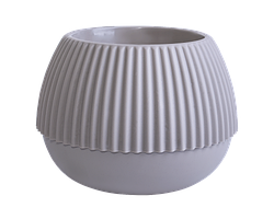 Горщик для квітів із дренажем 17см Бохо 4,5л Какао