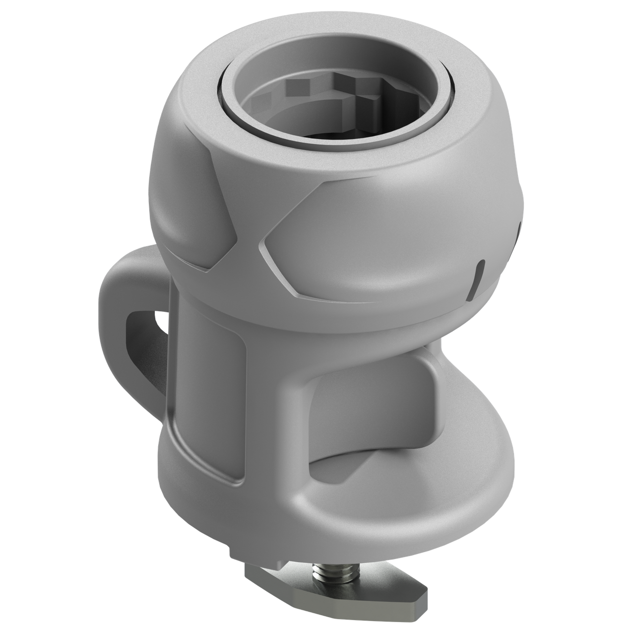 Замок для аксесуарів BORIKA FASTen Fs218 сірий із нижнім Т-болтом для кріплення на профілі з Т-пазом (01.01.018.01.02), фото 1